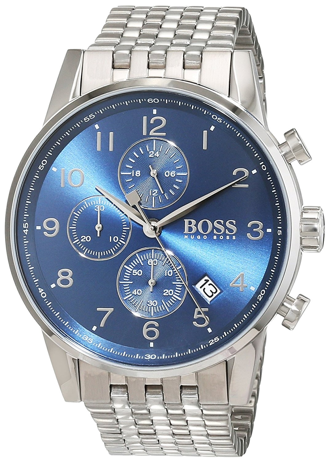 Buy Hugo Boss Mens Quartz Stainless Steel Blue Dial 44mm Watch - 1513498 in Pakistan