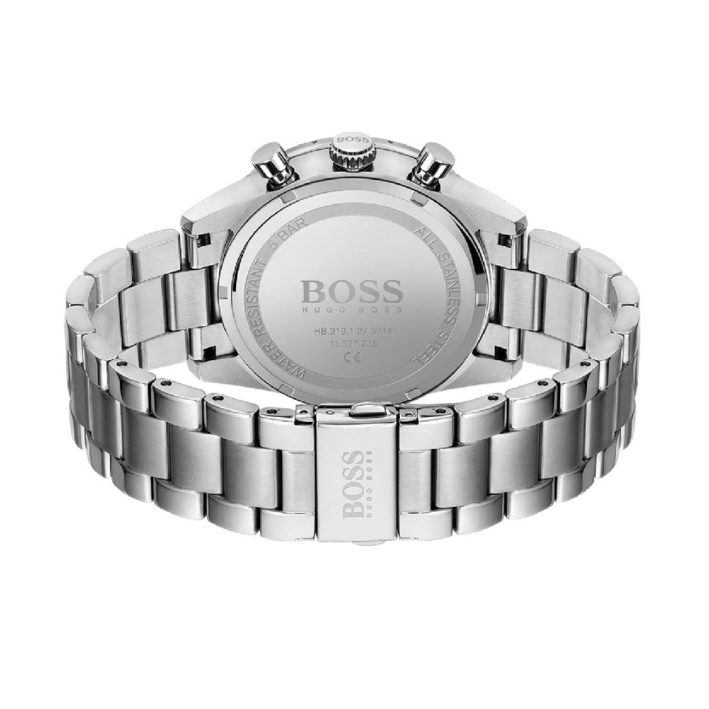 Buy Hugo Boss Mens Chronograph Quartz Stainless Steel White Dial 44mm Watch - 1512962 in Pakistan