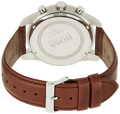 Buy Hugo Boss Mens Quartz Brown Leather Strap Silver Dial 44mm Watch - 1513786 in Pakistan