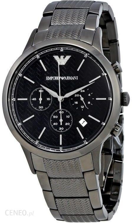 Emporio Armani Renato Black Dial Black Steel Strap Watch for Men - AR2