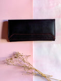 Buy For Women Long Pure Leather Wallet Brode Brown in Pakistan