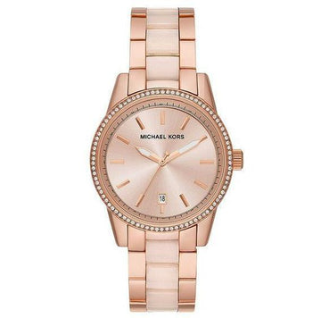 Buy Michael Kors Ritz Rose Gold Dial Two Tone Stainless Steel Strap Women's Watch - Mk6349 in Pakistan