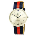 Buy Tommy Hilfiger Ultra Slim Silver Dial Two Tone Nylon Strap Watch for Men - 1791328 in Pakistan