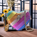 Buy Kurt Geiger London Kensington Heart Crossbody Bag Small - Rainbow in Pakistan