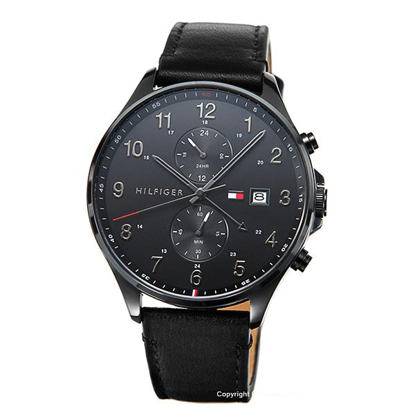 Buy Tommy Hilfiger Mens Quartz Leather Strap Black Dial 44mm Watch - 1791711 in Pakistan