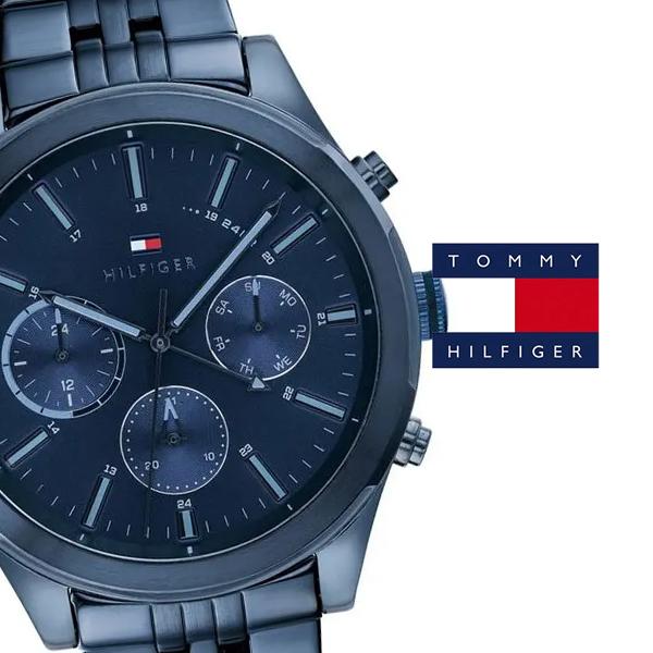 Buy Tommy Hilfiger Mens Quartz Blue Stainless Steel Blue Dial 44mm Watch - 1791739 in Pakistan