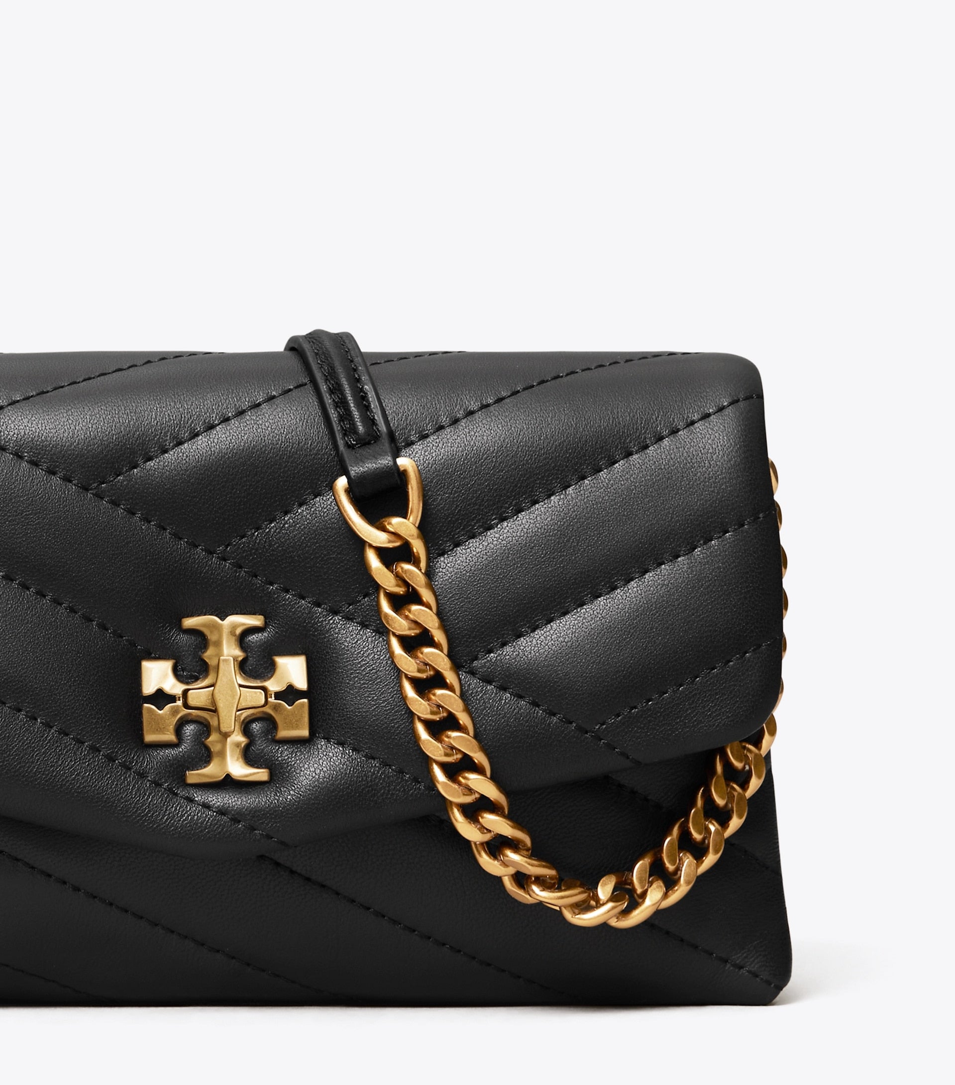 Buy Tory Burch Kira Chevron Chain Wallet Shoulder Bag For Women - Black in Pakistan