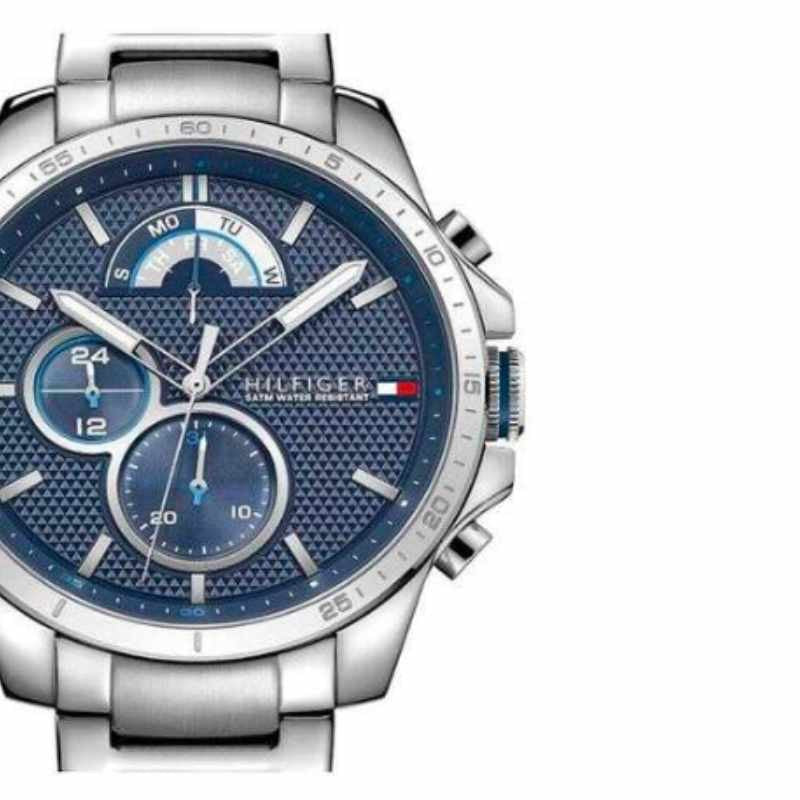 Buy Tommy Hilfiger Mens Quartz Stainless Steel Blue Dial 48mm Watch - 1791348 in Pakistan