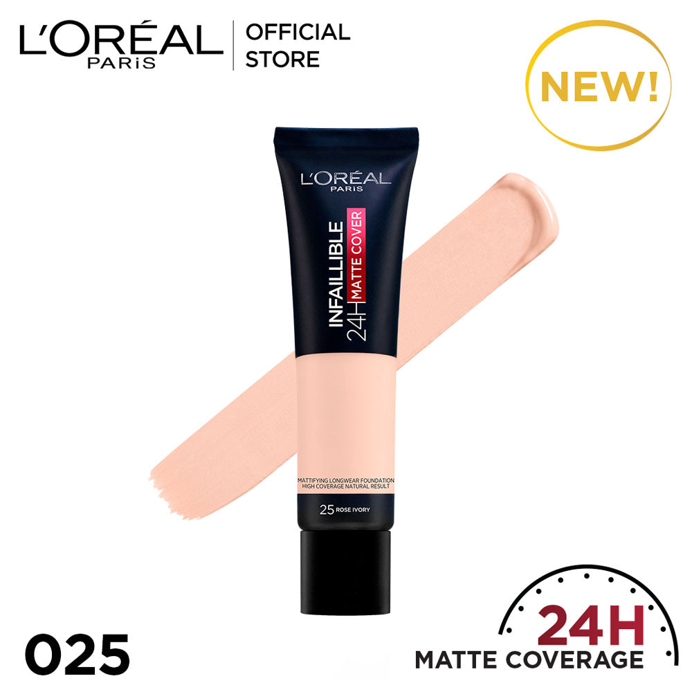 Buy L'Oreal Paris Infallible 24H Matte Cover Foundation - 25 Rose Ivory in Pakistan