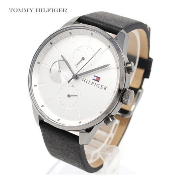 Buy Tommy Hilfiger Chase White Dial Black Leather Strap Watch for Men - 1791489 in Pakistan