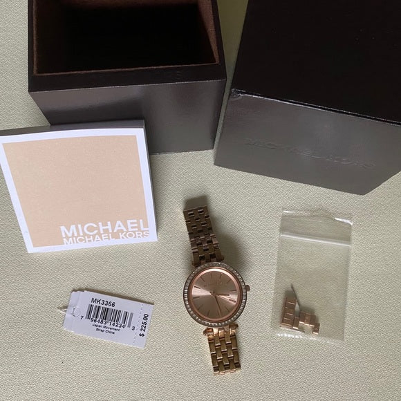 Buy Michael Kors Womens Quartz Stainless Steel Rose Gold Dial 33mm Watch - Mk3366 in Pakistan