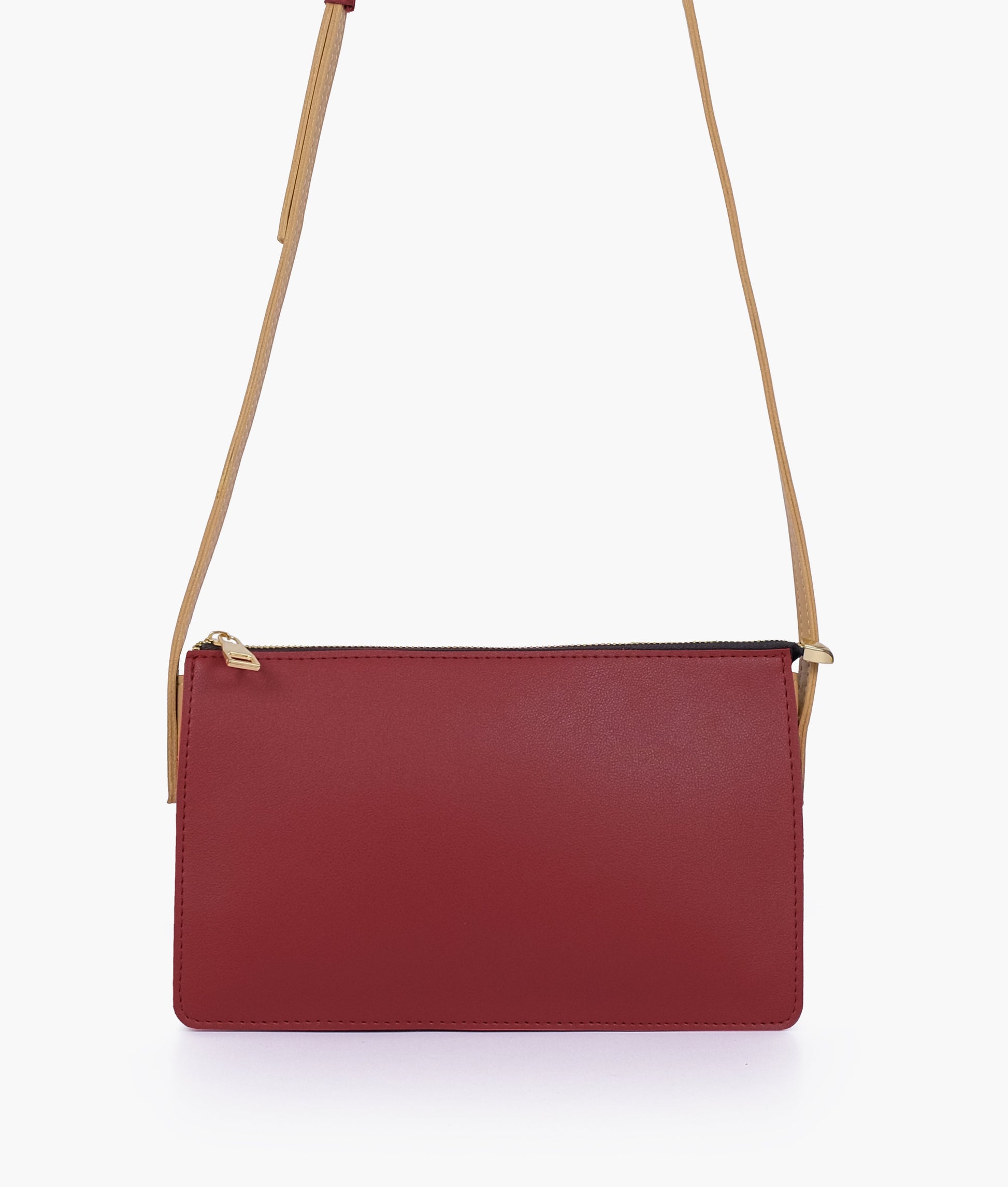 Buy Maroon and coffee flat purse in Pakistan