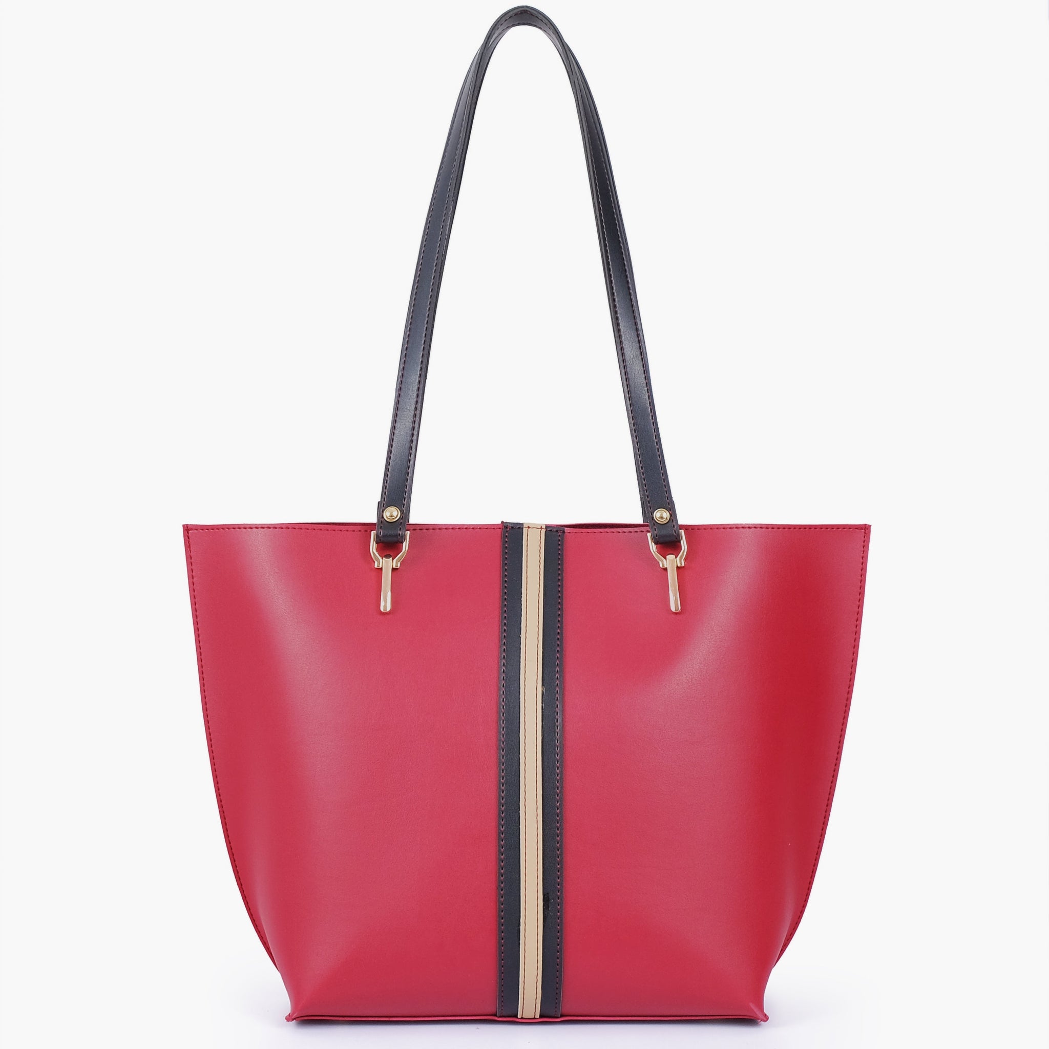 Buy Maroon centre-stripe tote bag in Pakistan