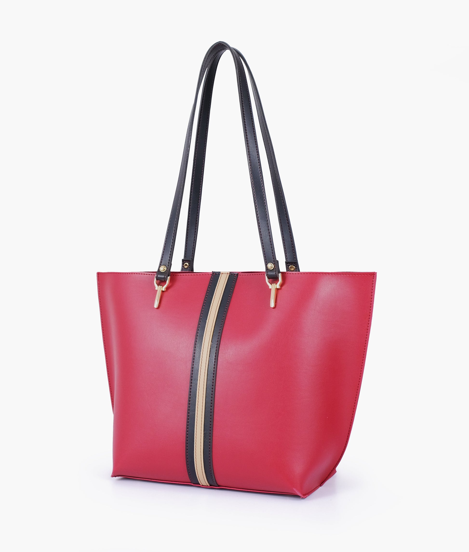 Buy Maroon centre-stripe tote bag in Pakistan