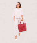 Buy Maroon double-handle tote bag in Pakistan