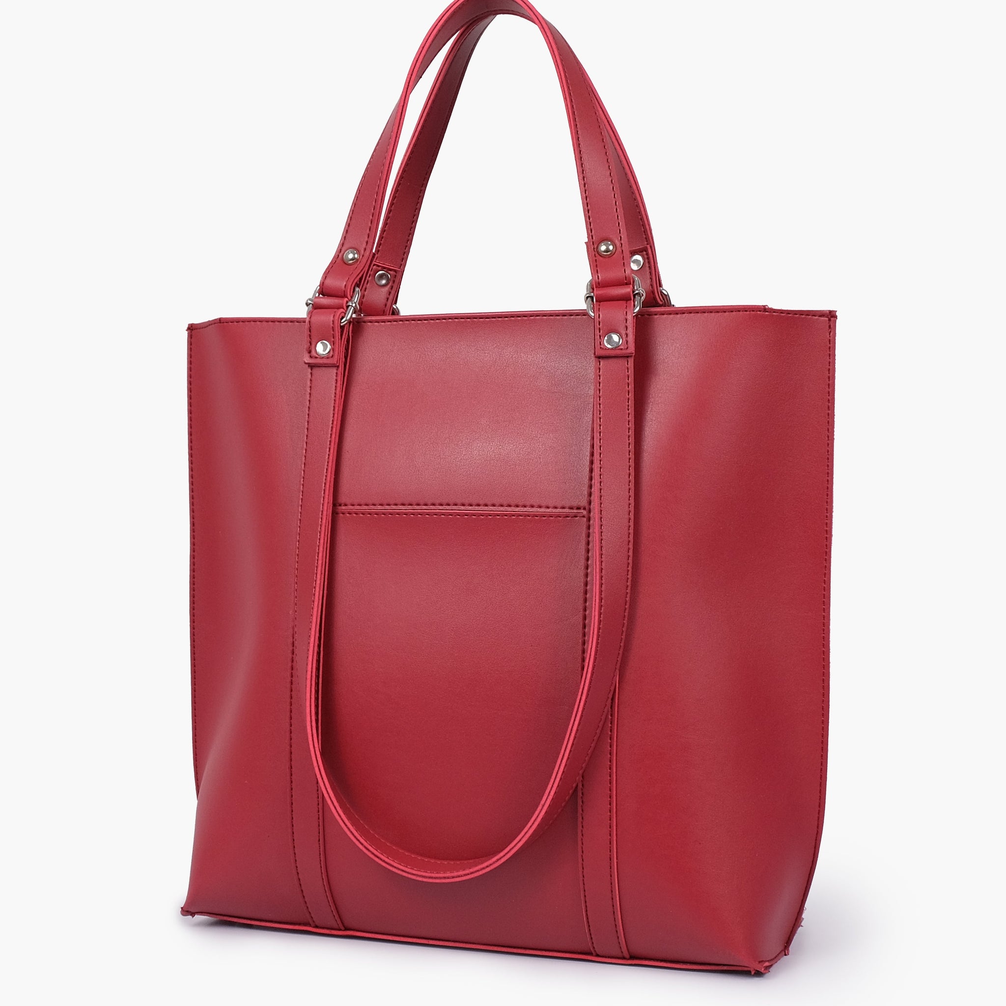 Buy Maroon double-handle tote bag in Pakistan