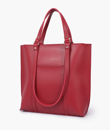 Buy Maroon double-handle tote bag in Pakistan