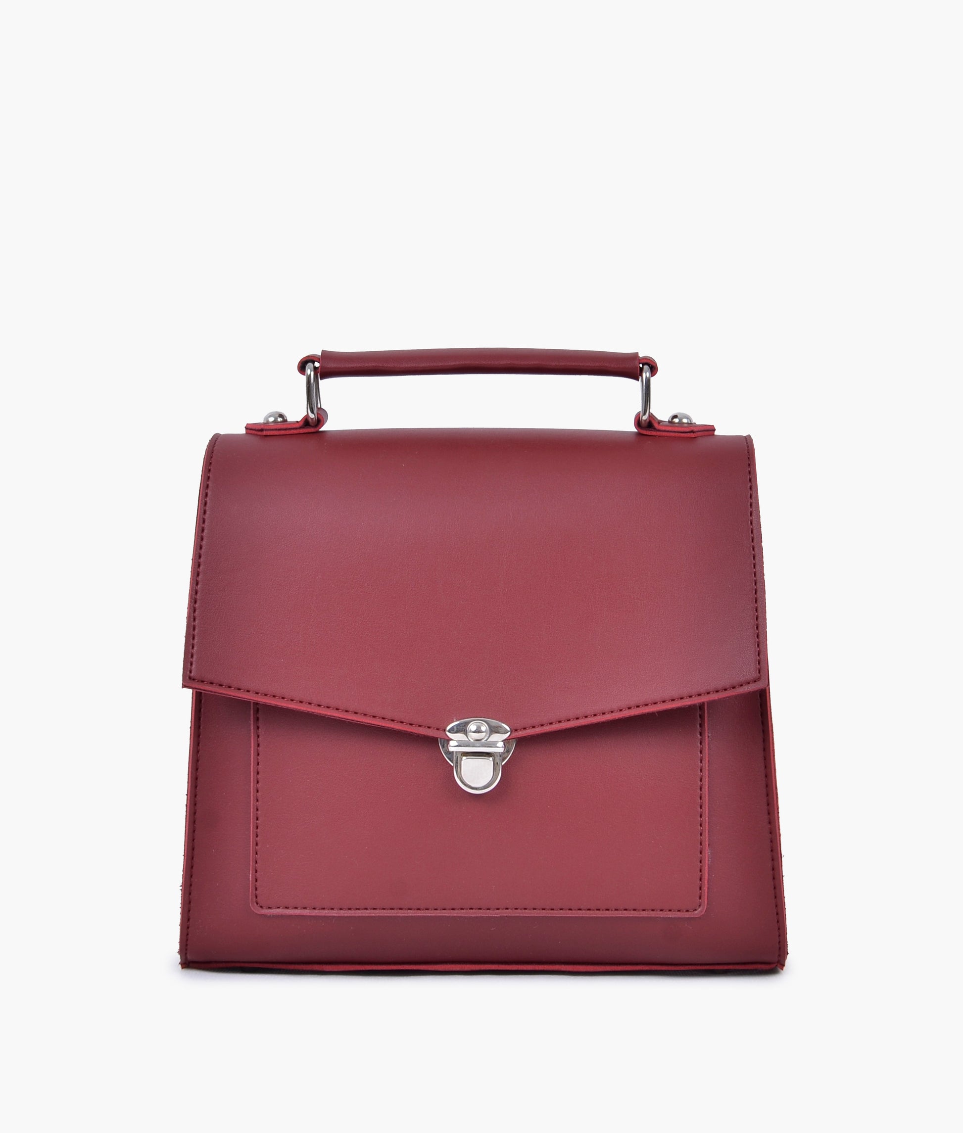 Buy Maroon push-lock messenger bag in Pakistan