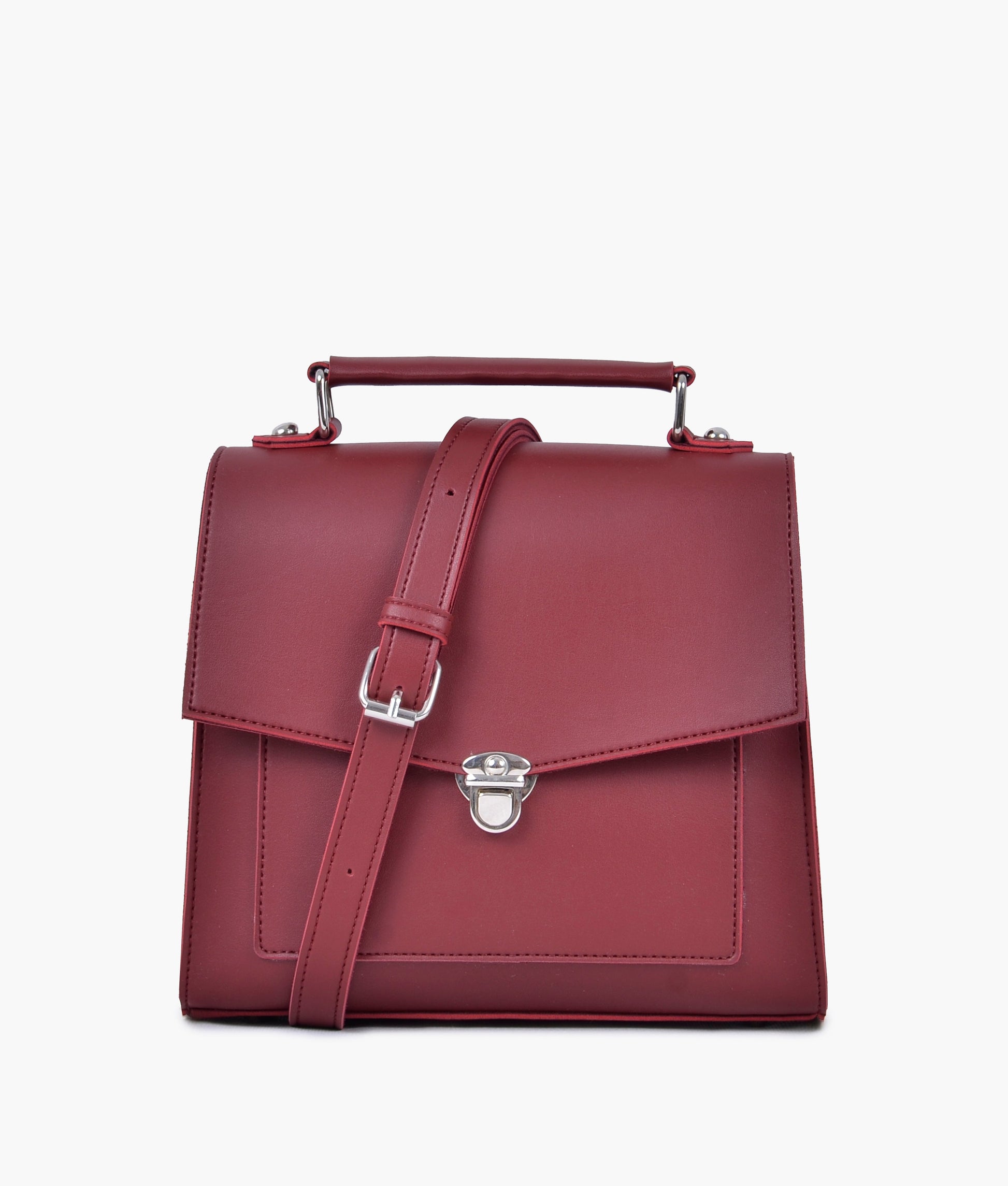 Buy Maroon push-lock messenger bag in Pakistan