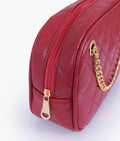 Buy Maroon quilted rectangle cross-body bag in Pakistan