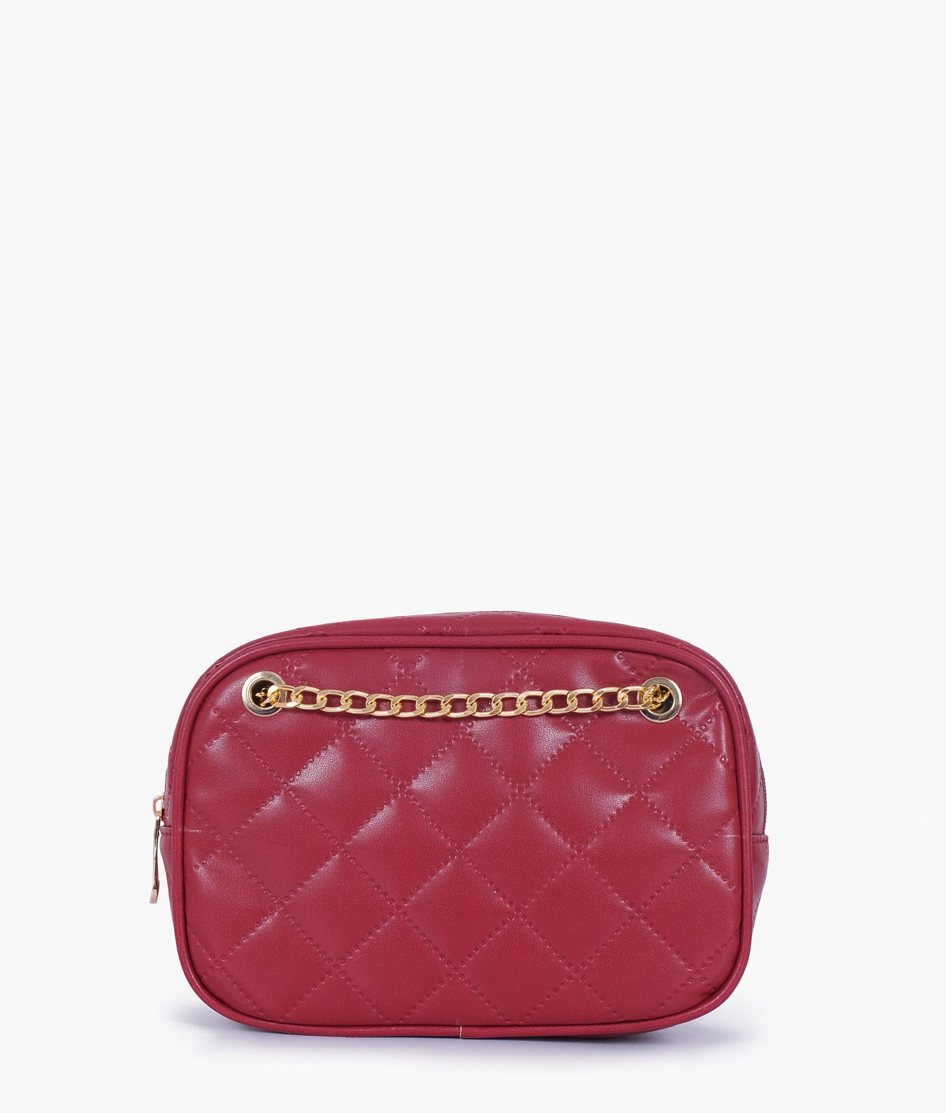 Buy Maroon quilted rectangle cross-body bag in Pakistan