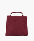 Buy Maroon suede push-lock messenger bag in Pakistan