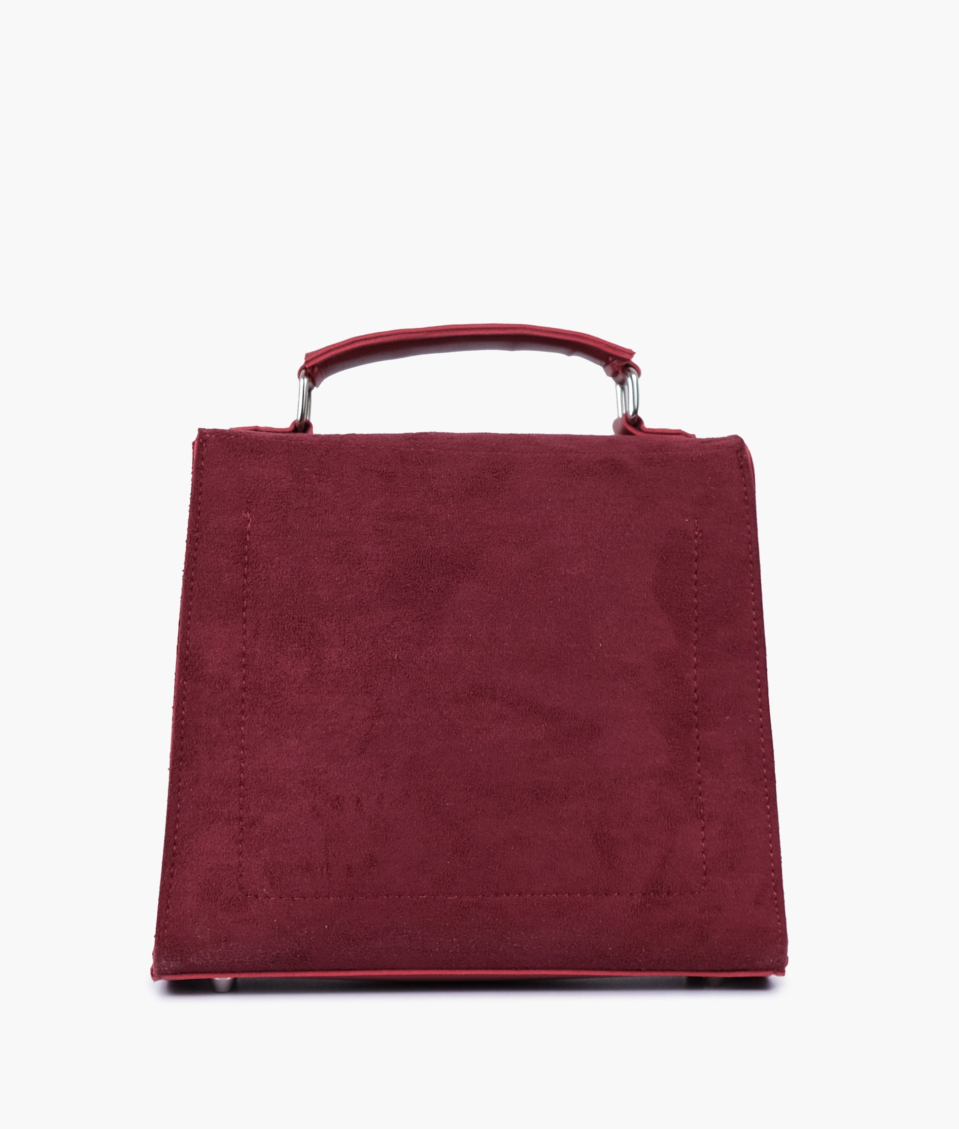 Buy Maroon suede push-lock messenger bag in Pakistan