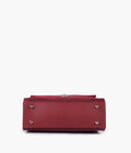 Buy Maroon suede push-lock messenger bag in Pakistan