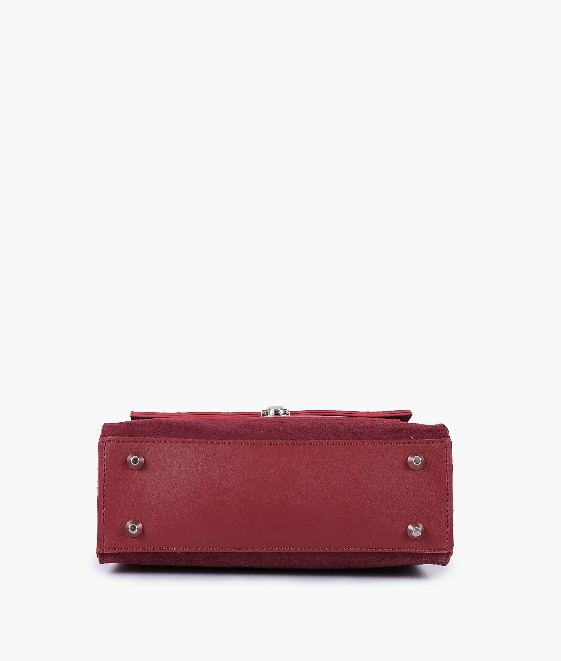 Buy Maroon suede push-lock messenger bag in Pakistan