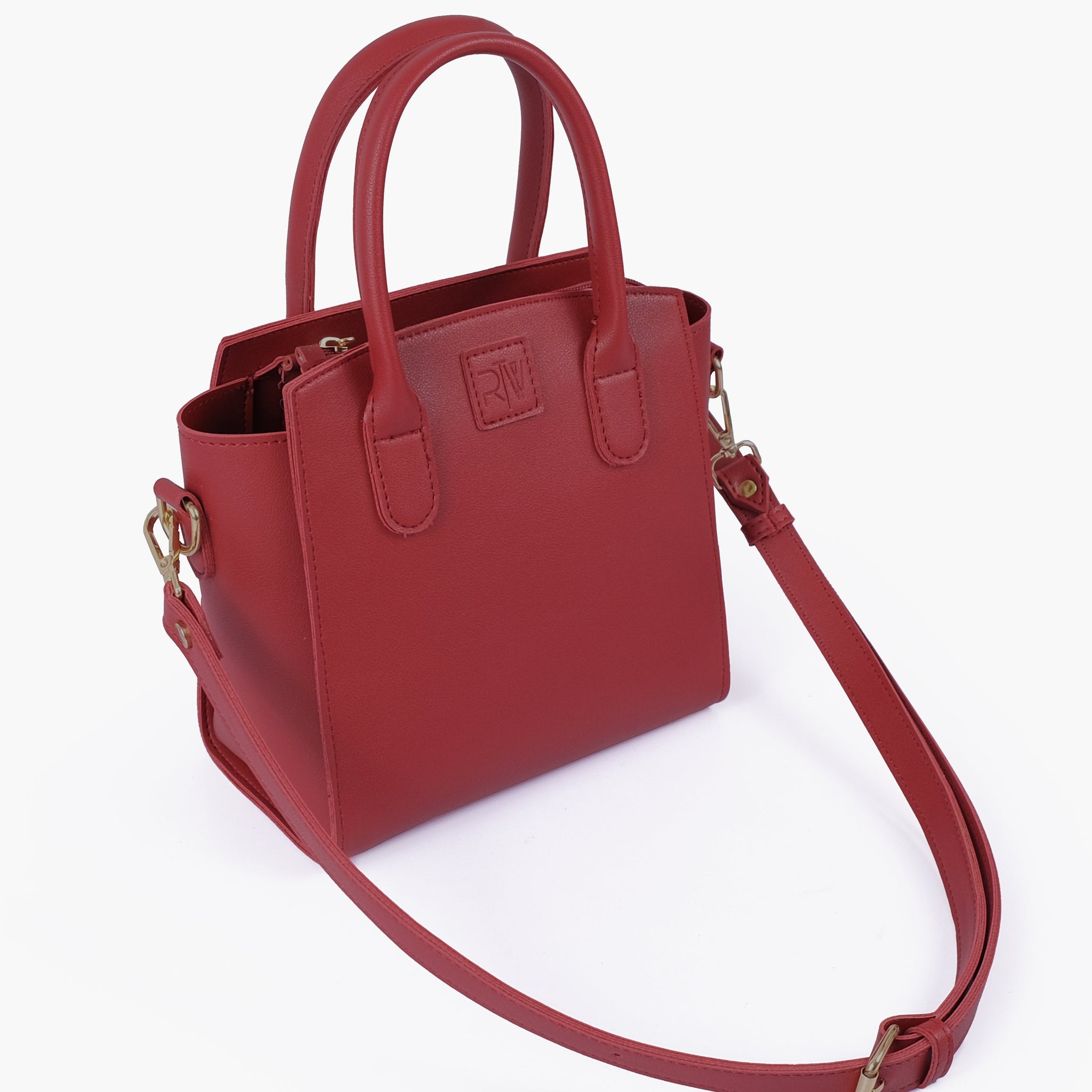 Buy Maroon top-handle mini handbag in Pakistan