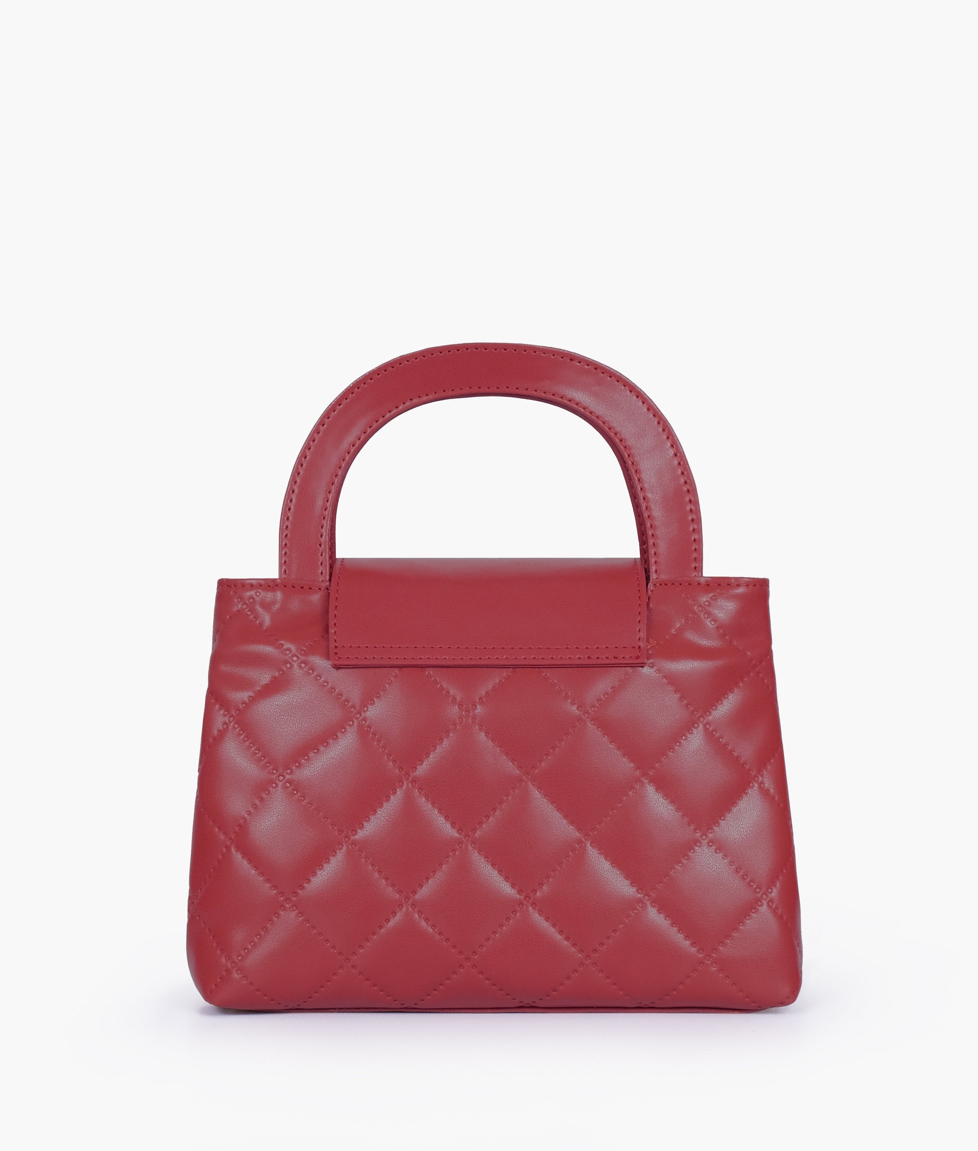 Buy Maroon flap quilted bag with top handle in Pakistan