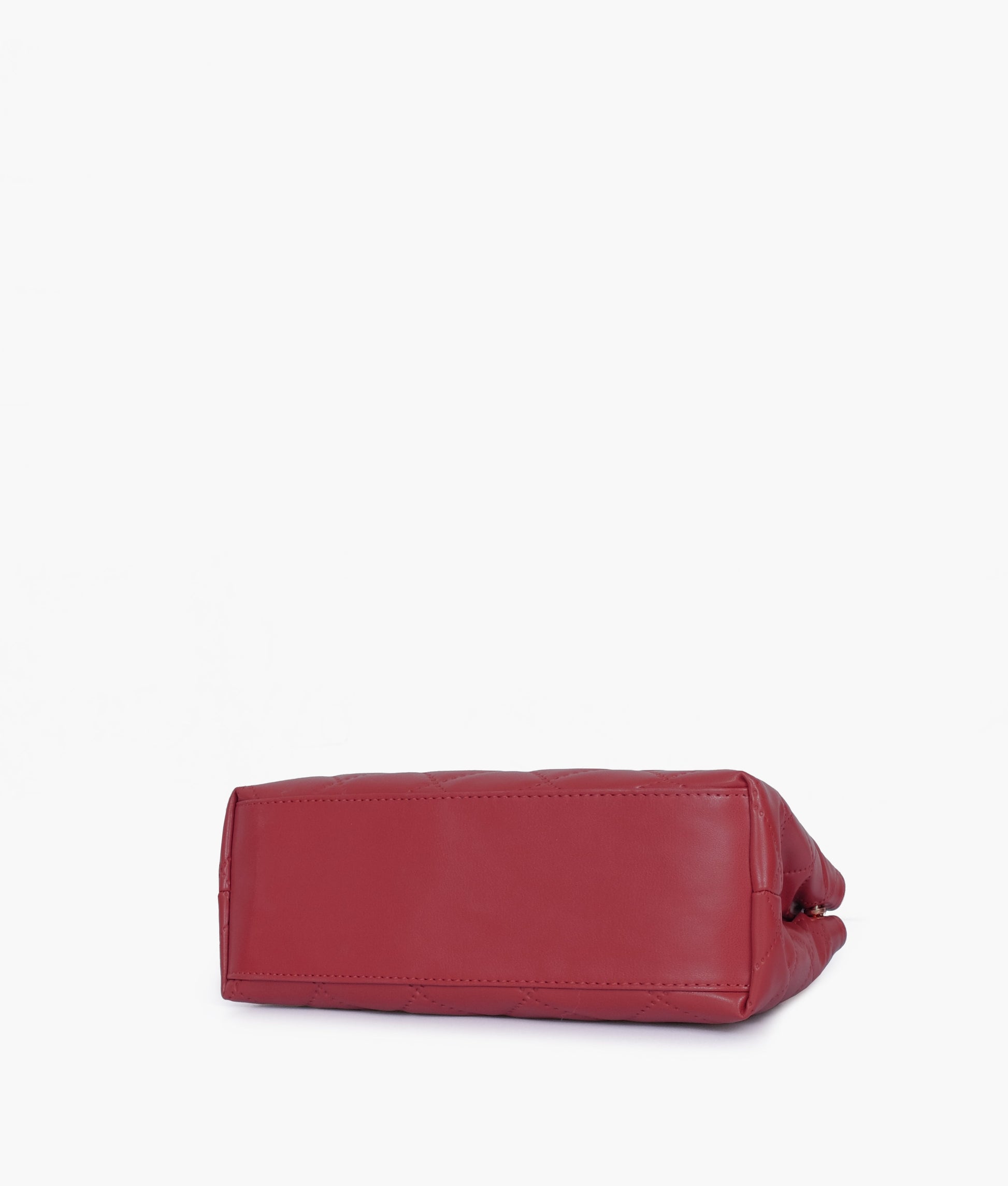 Buy Maroon flap quilted bag with top handle in Pakistan