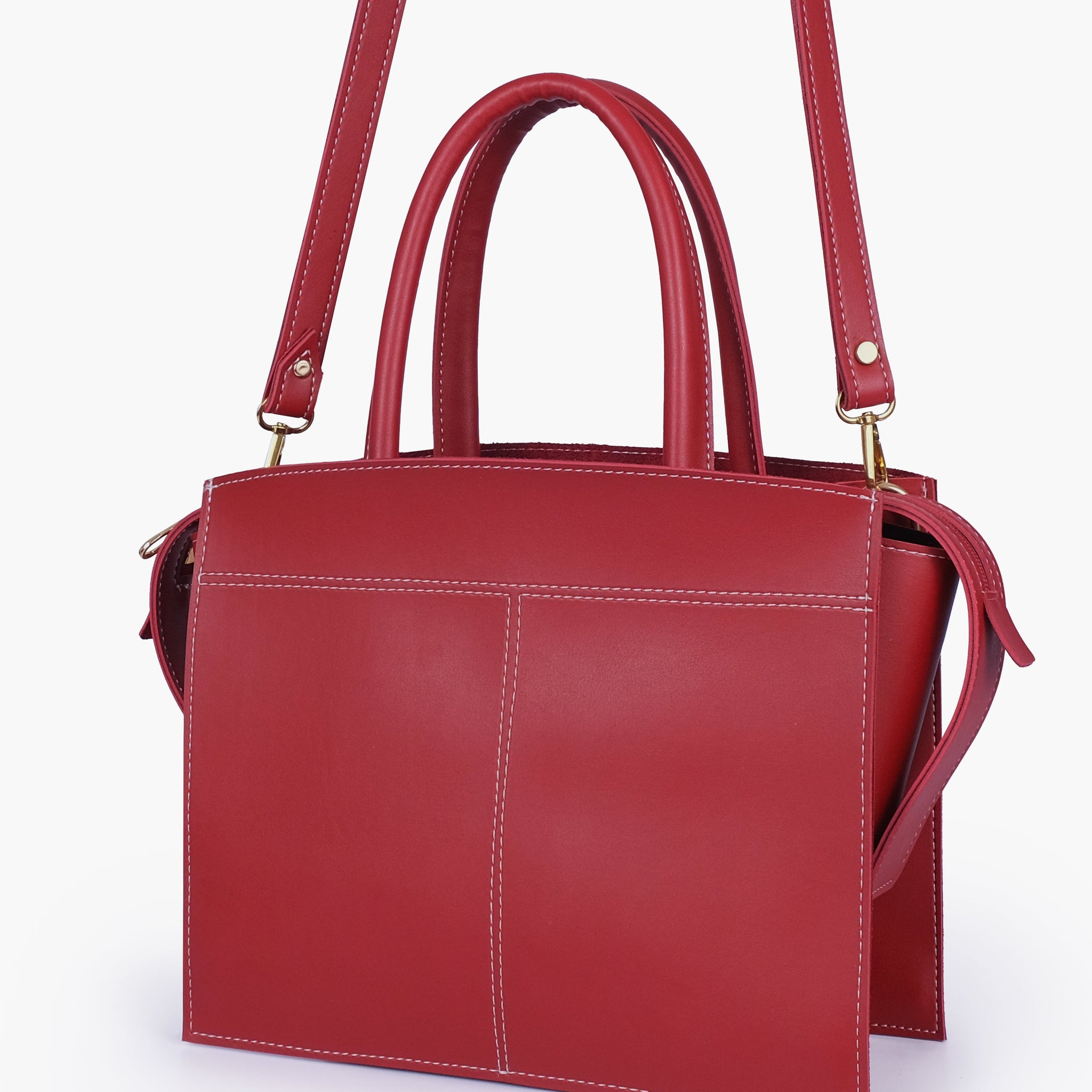 Buy Maroon trapeze top-handle bag in Pakistan