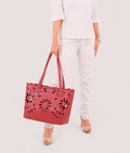 Buy Maroon two-piece floral tote in Pakistan