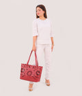 Buy Maroon two-piece floral tote in Pakistan