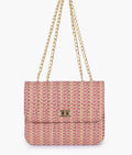 Buy Maroon woven chain cross-body bag in Pakistan