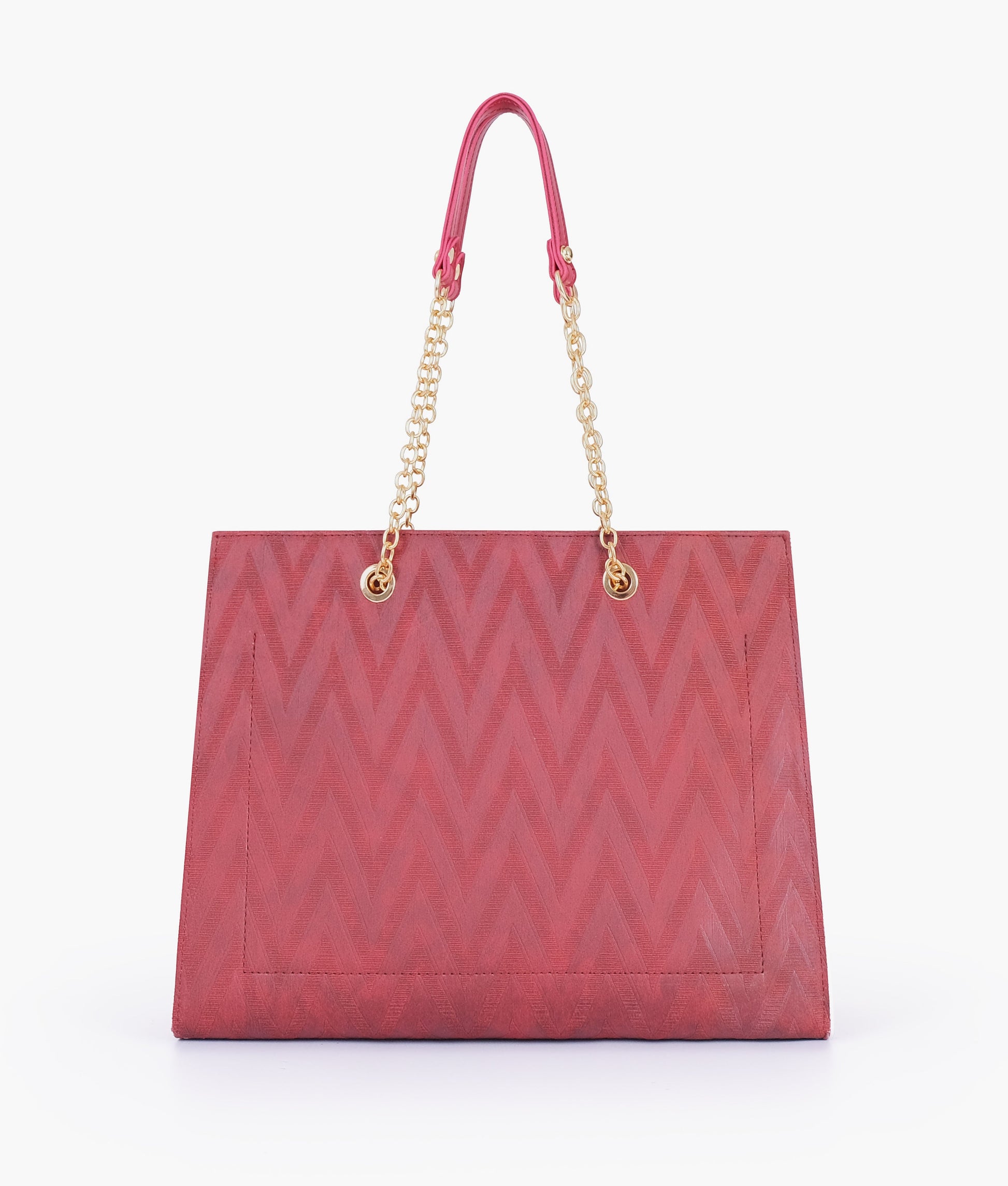 Buy Maroon zig-zag pattern tote in Pakistan