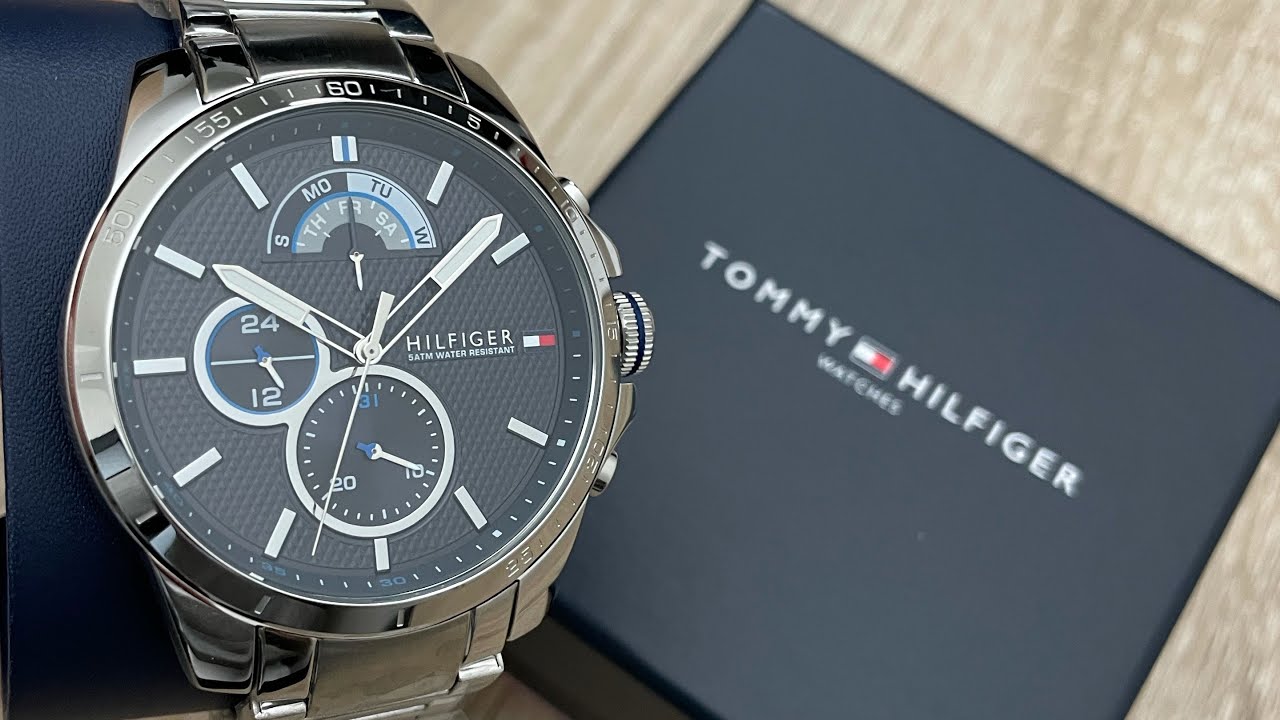 Buy Tommy Hilfiger Mens Quartz Stainless Steel Blue Dial 48mm Watch - 1791348 in Pakistan