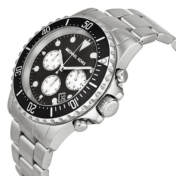 Buy Michael Kors Mens Stainless Steel Black Dial 45mm Watch - Mk8256 in Pakistan