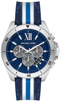 Buy Michael Kors Brecken Chronograph Blue And White PVC Strap Blue Dial Watch for Men - Mk8950 in Pakistan