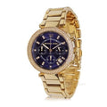 Buy Michael Kors Parker Navy Blue Dial Gold Steel Strap Watch for Women - MK6262 in Pakistan