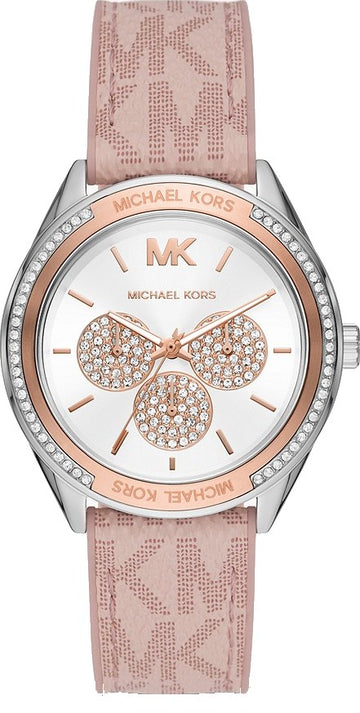 Buy Michael Kors Multifunction Silver Dial Leather Strap Watch for Women - Mk7206 in Pakistan