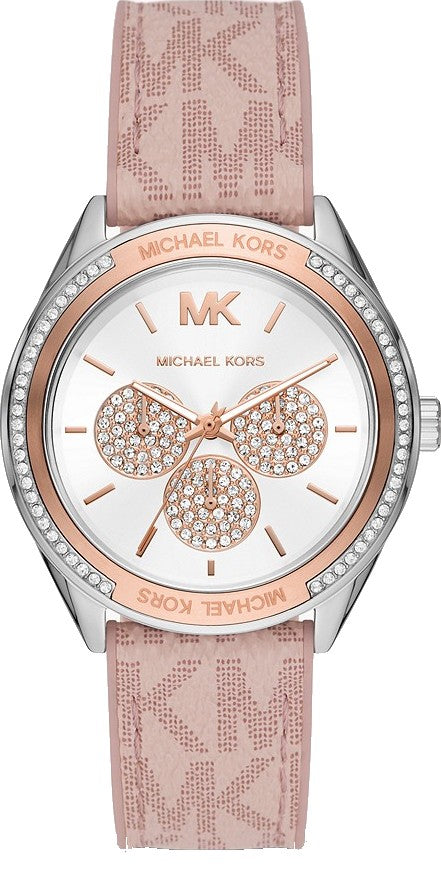 Buy Michael Kors Multifunction Silver Dial Leather Strap Watch for Women - Mk7206 in Pakistan