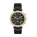 Buy Michael Kors Parker Chronograph Black Dial Black Ion-plated Ladies Watch - Mk6107 in Pakistan