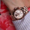 Buy Michael Kors Womens Chronograph Quartz Stainless Steel Rose Gold Dial 36mm Watch - Mk5799 in Pakistan