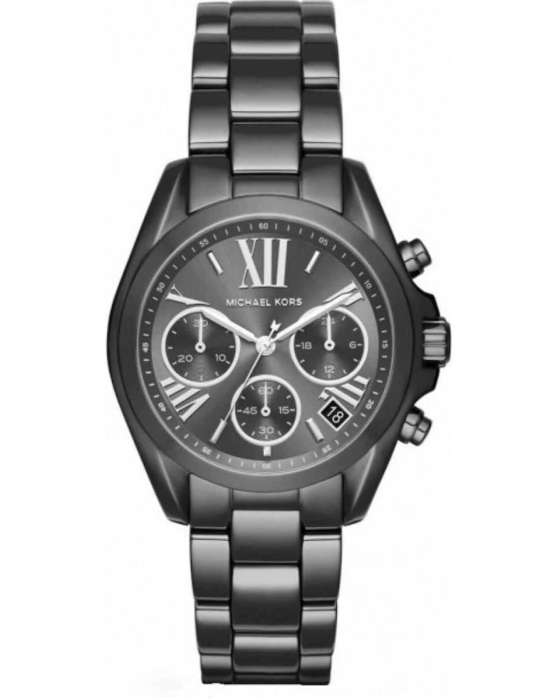 Buy Michael Kors Bradshaw Grey Dial Chronograph Gunmetal Tone Ladies Watch - Mk6249 in Pakistan