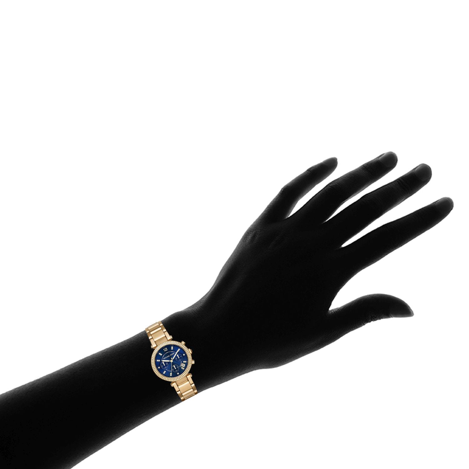 Buy Michael Kors Parker Navy Blue Dial Gold Steel Strap Watch for Women - MK6262 in Pakistan