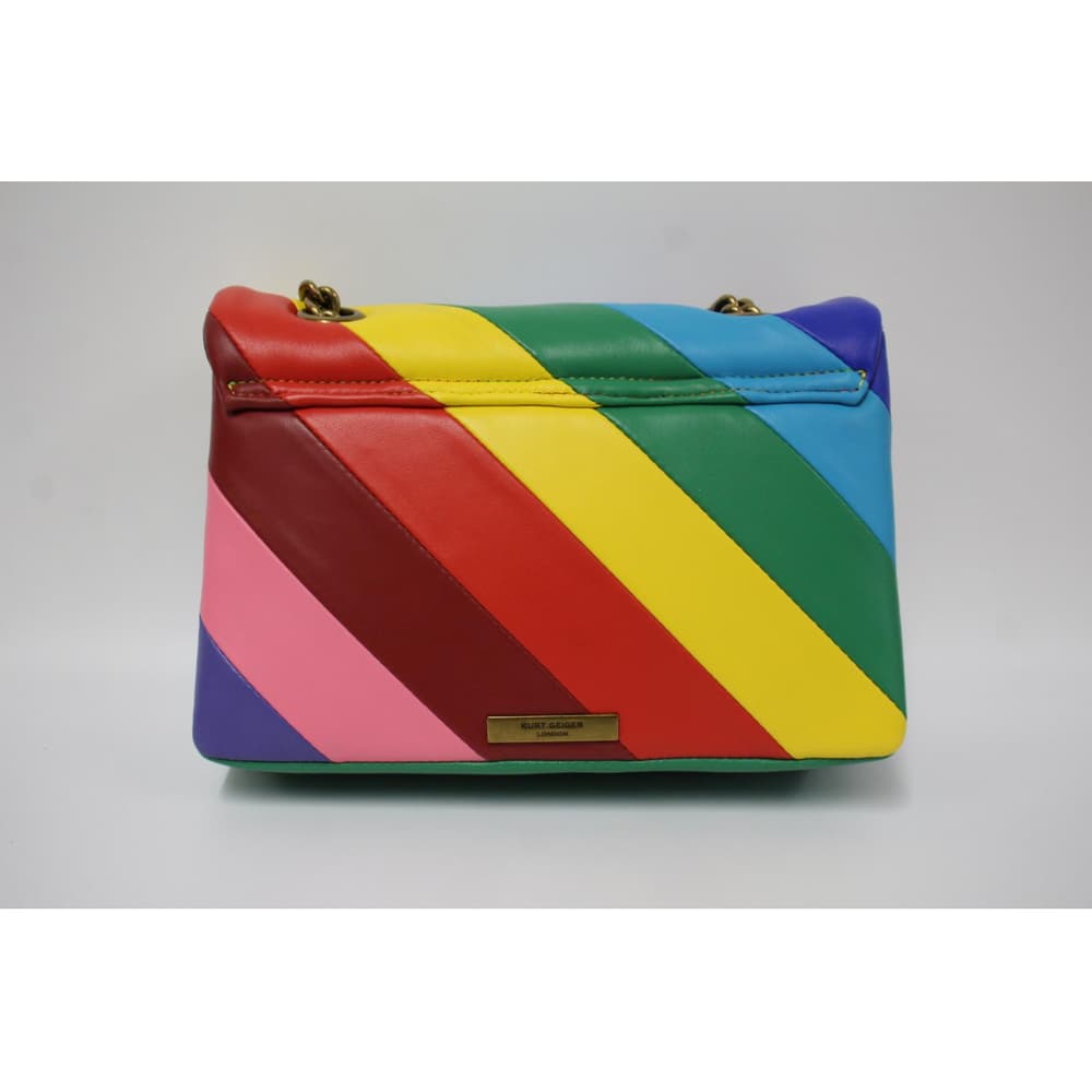 Kurt Geiger London Kensington Leather Shoulder Bag Medium Rainbow