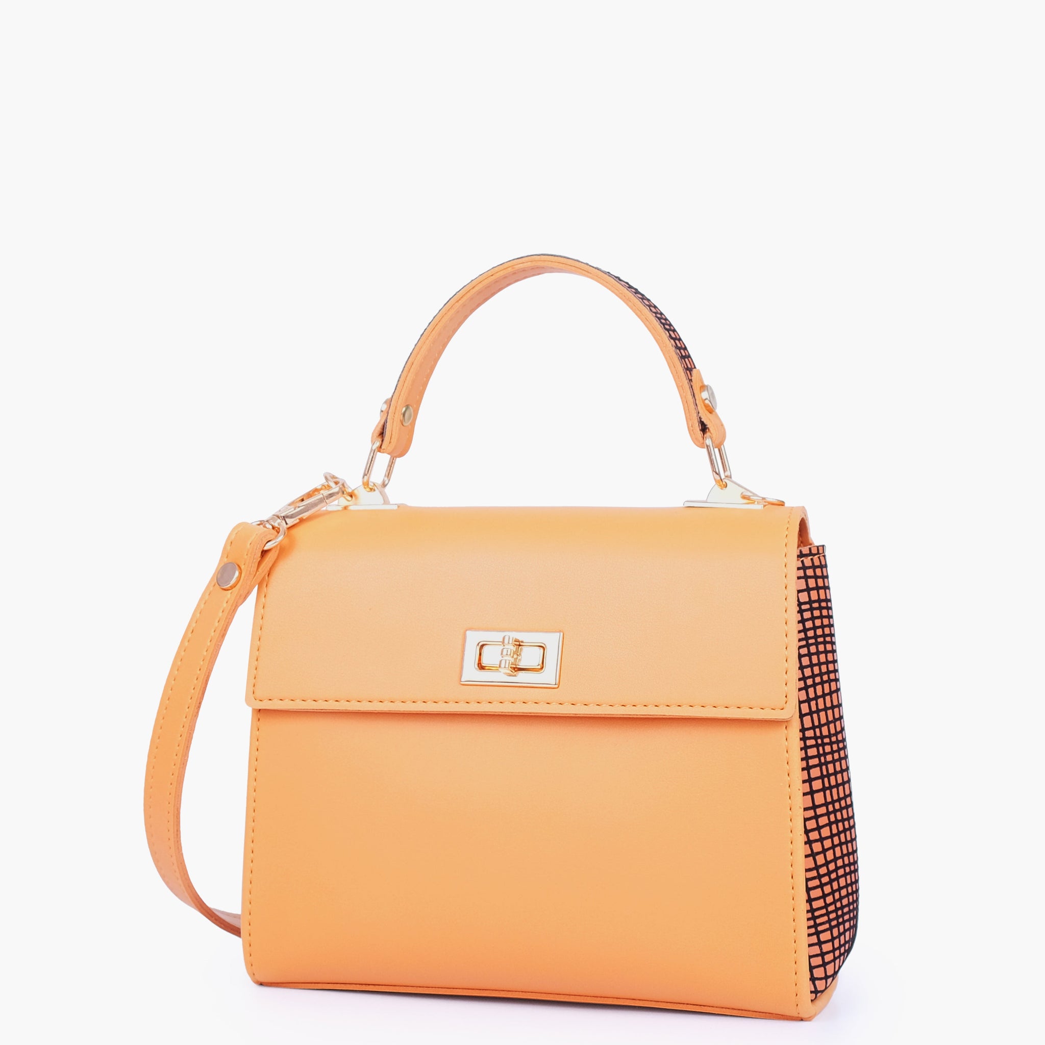 Buy Mustard criss-cross top-handle bag in Pakistan