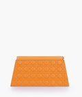 Buy Mustard quilted evening clutch with snap closure in Pakistan